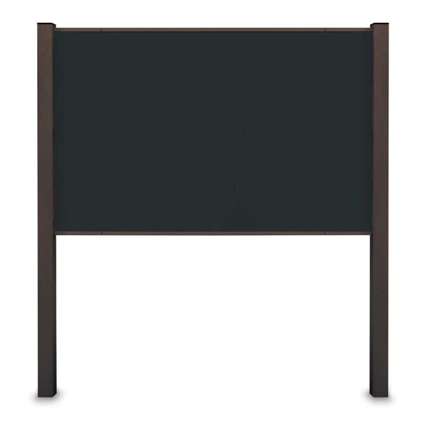 Corkboard, Fabric, Brnz/Amth, 3 Door, 72x48"